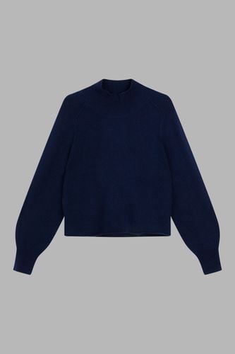 Puff sleeve stand collar cashmere sweater - REPEAT cashmere - Modalova