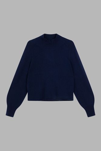 Puff sleeve stand collar cashmere sweater - REPEAT cashmere - Modalova