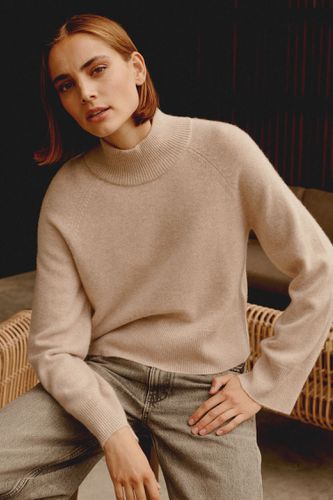 Wide sleeve stand collar cashmere sweater - REPEAT cashmere - Modalova