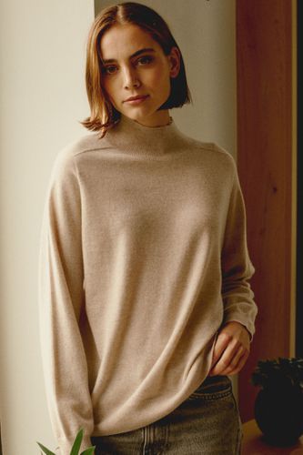 Seamless knitted high neck cashmere sweater - REPEAT cashmere - Modalova