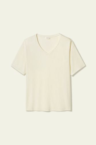 LILYSILK T-shirt Col V Soie Breeze Jersey Blanc Taille M - Doux & Léger - LILYSILK - Modalova