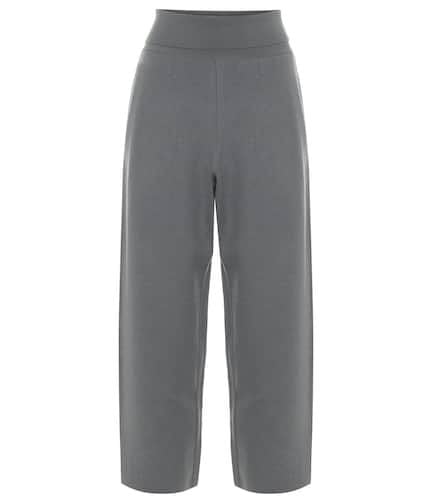 Virgin wool wide-leg cropped pants - Stella McCartney - Modalova