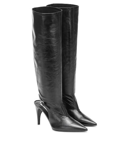 Cut-out knee-high leather boots - Jil Sander - Modalova