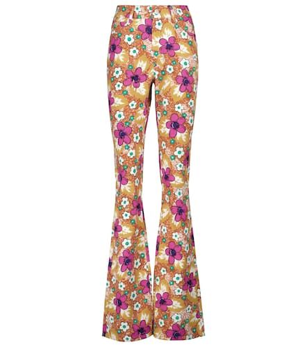 Floral-printed high-rise pants - Alessandra Rich - Modalova