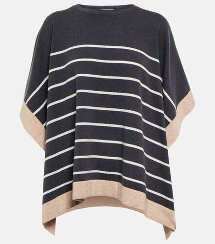 Striped wool, cashmere and silk top - Brunello Cucinelli - Modalova