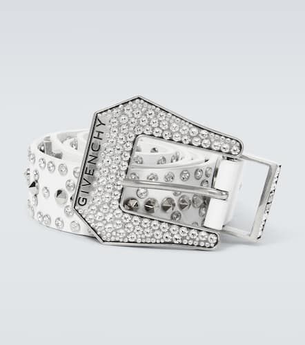 Cintura in pelle con borchie e cristalli - Givenchy - Modalova