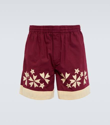 Moonflower appliquÃ© cotton shorts - Bode - Modalova