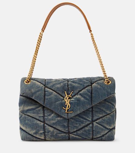 Borsa Puffer Medium in denim - Saint Laurent - Modalova