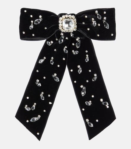 Alva bow embellished velvet barrette - Jennifer Behr - Modalova