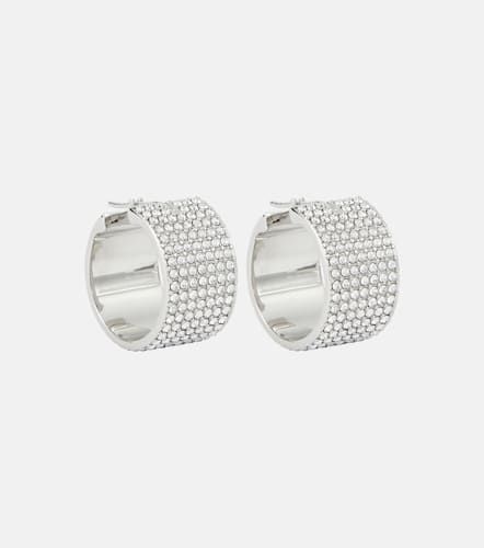 Rih Small embellished hoop earrings - Amina Muaddi - Modalova