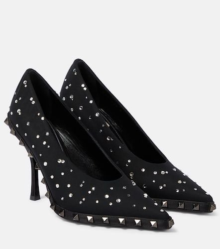 Rockstud and crystal embellished pumps - Valentino Garavani - Modalova