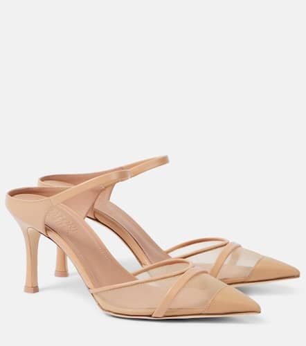 Uma 80 leather-trimmed mesh mules - Malone Souliers - Modalova