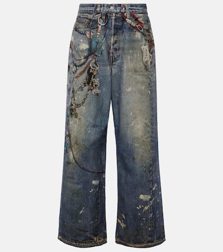Trompe l'oeil low-rise wide-leg jeans - Acne Studios - Modalova