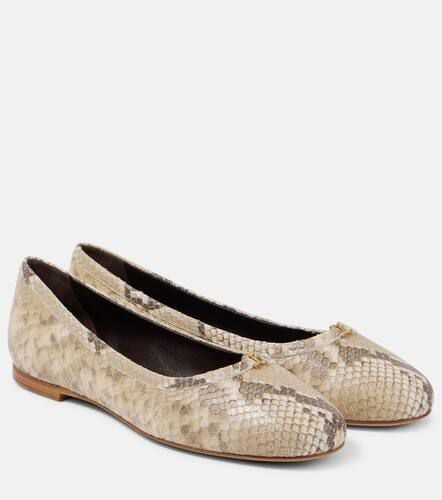 ChloÃ© Marcie snake-effect leather ballet flats - Chloe - Modalova