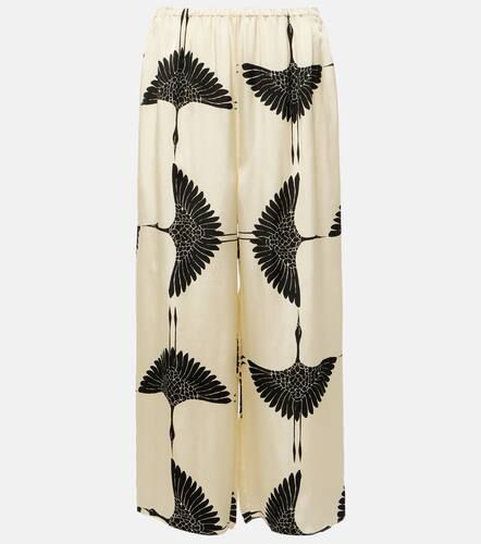 Mindy printed twill wide-leg pants - Khaite - Modalova