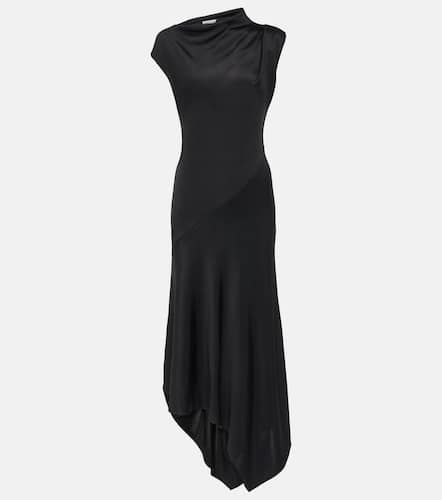 Asymmetric jersey midi dress - Alexander McQueen - Modalova