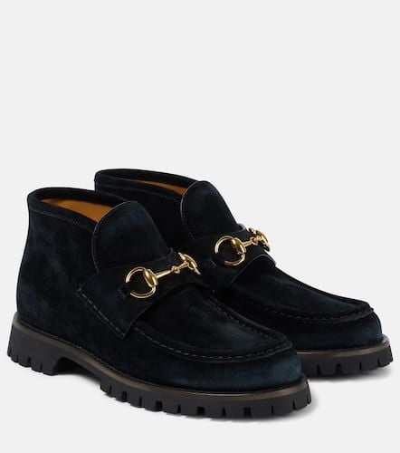 Gucci Horsebit suede ankle boots - Gucci - Modalova