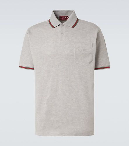 Polo en mezcla de algodón con Web - Gucci - Modalova