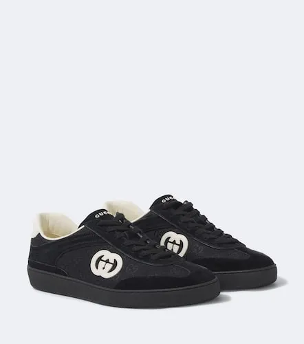 Gucci G75 suede and canvas sneakers - Gucci - Modalova