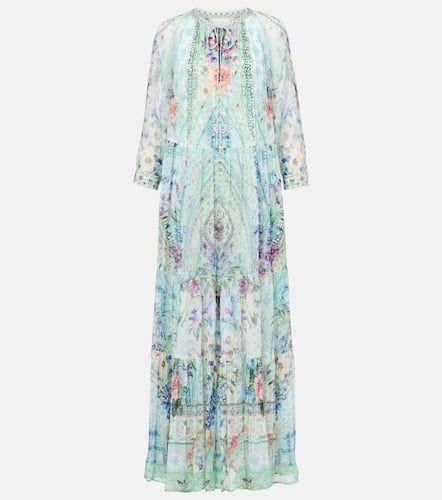 Crystal-embellished silk maxi dress - Camilla - Modalova