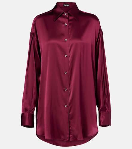 Camicia in raso di misto seta - Tom Ford - Modalova