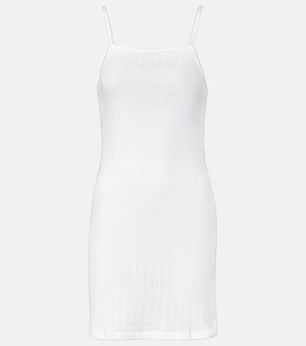 Vestido corto de algodón pointelle - Leset - Modalova