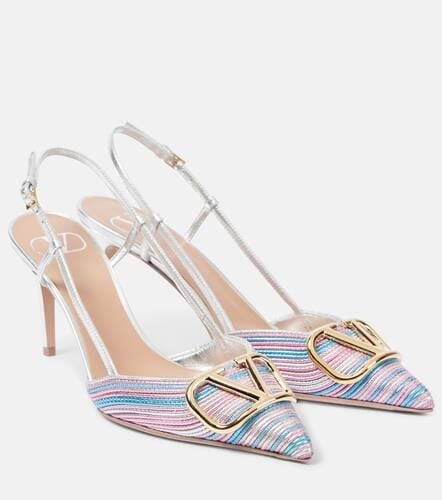 VLogo Signature 80 leather slingback pumps - Valentino Garavani - Modalova