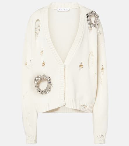 Crystal-embellished cotton and cashmere cardigan - Area - Modalova