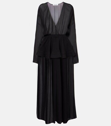 Alaïa Abito midi con peplum - Alaia - Modalova