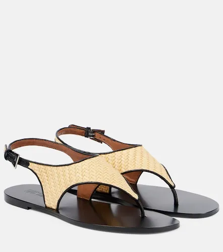 Amalfi raffia-effect thong sandals - Paris Texas - Modalova