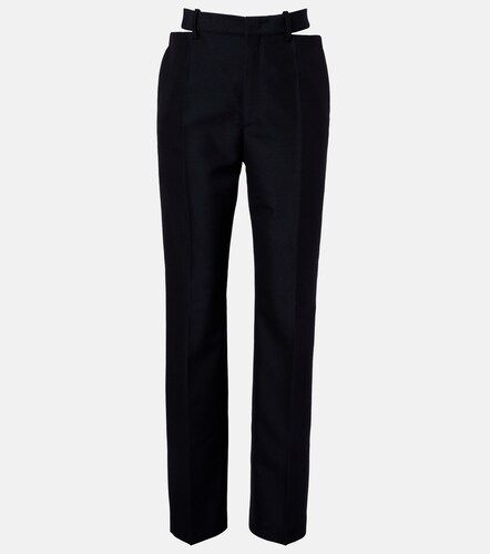 Cutout wool and mohair straight pants - Jil Sander - Modalova