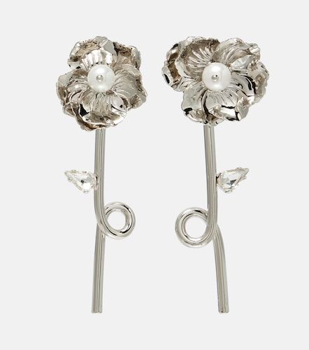 Orecchini con perle bijoux e cristalli - Simone Rocha - Modalova