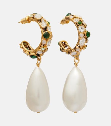 Orecchini pendenti con cristalli - Saint Laurent - Modalova