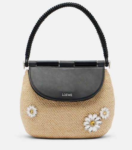 Borsa a spalla Pescador Medium in rafia - Loewe - Modalova