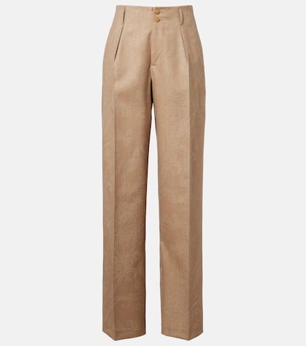 Pantaloni regular in lana jacquard - Etro - Modalova