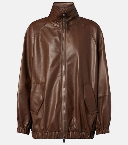 Monili leather jacket - Brunello Cucinelli - Modalova