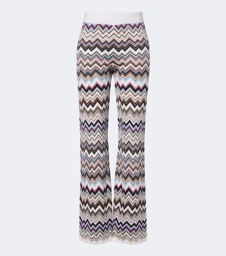 Zigzag knitted wide-leg pants - Missoni - Modalova