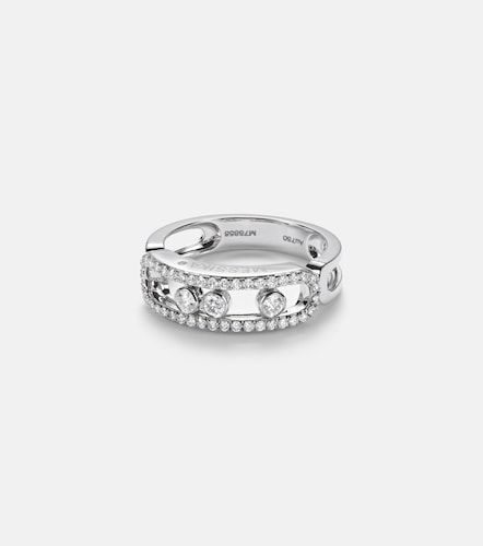 Move Classique 18kt white gold ring with diamonds - Messika - Modalova