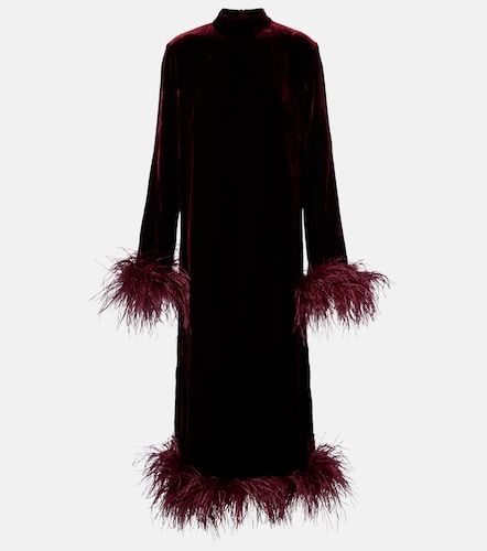 Abito midi Gina Venti con piume - Taller Marmo - Modalova