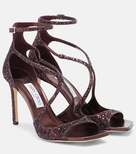 Sandali Azia 95 con glitter - Jimmy Choo - Modalova