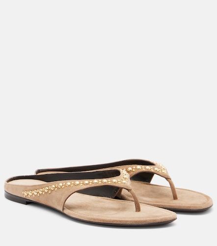Sandali infradito in suede con cristalli - Herbert Levine - Modalova