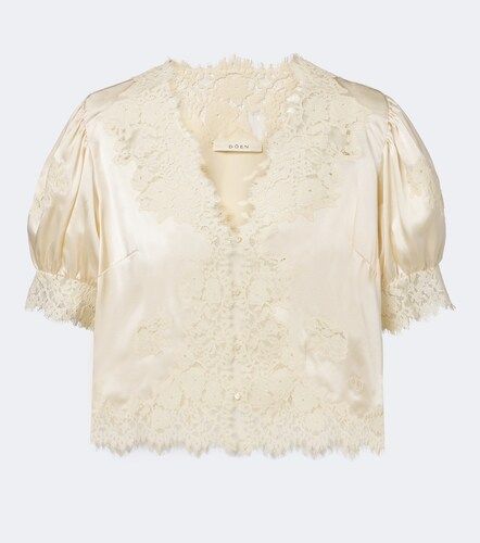 Idella lace-trimmed silk satin top - Doen - Modalova