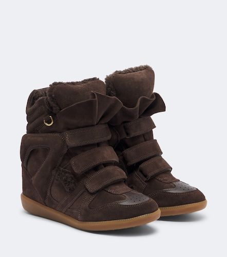 Bekett shearling-lined suede wedge sneakers - Isabel Marant - Modalova
