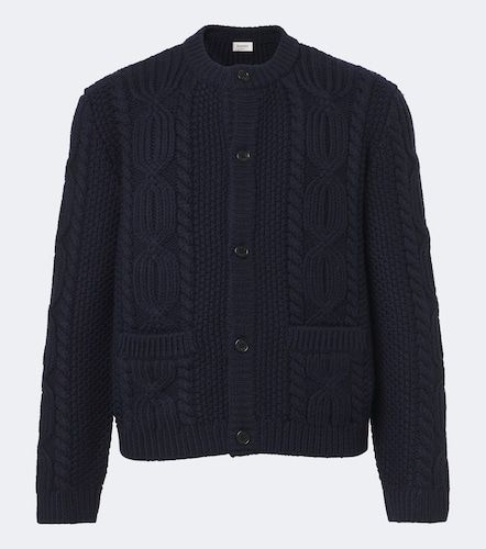 Cable-knit wool cardigan - Saint Laurent - Modalova