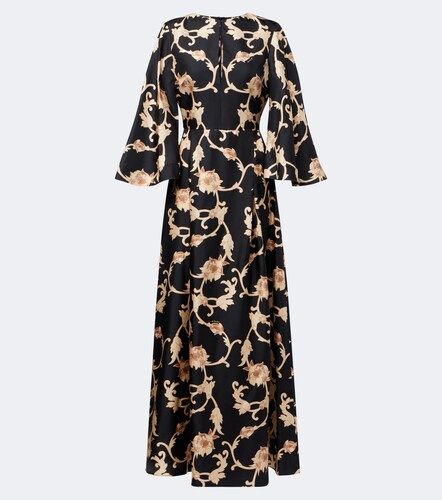 Belle printed silk twill kaftan - La DoubleJ - Modalova