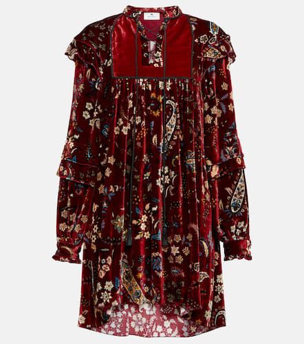 Etro Paisley velvet minidress - Etro - Modalova