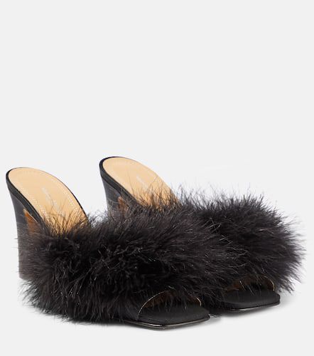 Feather-embellished mules - Maison Margiela - Modalova