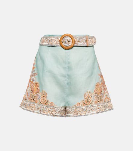 Devi paisley linen shorts - Zimmermann - Modalova