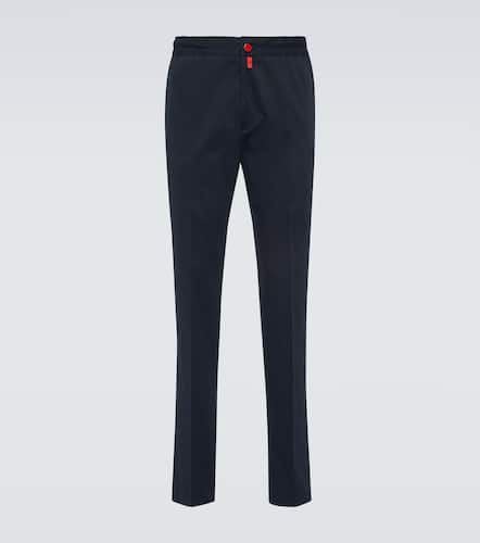 Kiton Cotton jersey straight pants - Kiton - Modalova