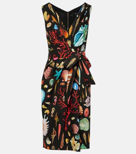 Capri printed tie-detail cotton midi dress - Dolce&Gabbana - Modalova